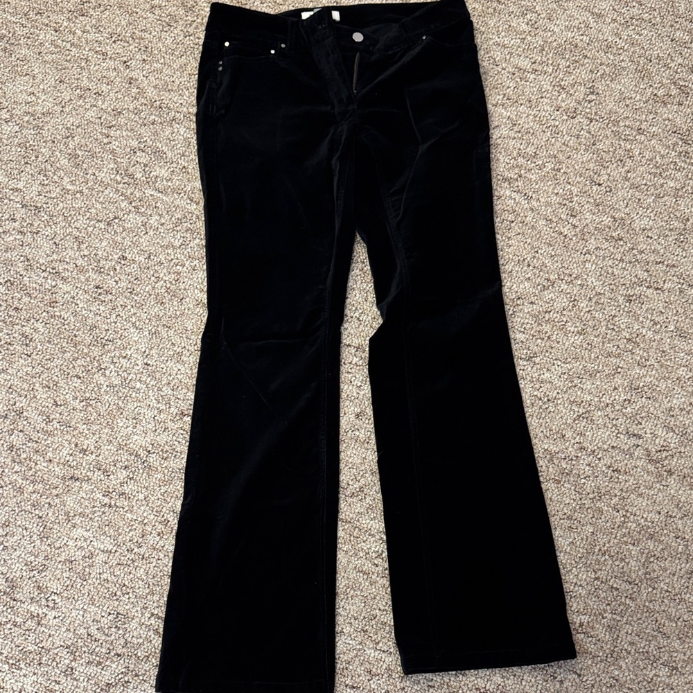White House Black Market Elegant velvet Boot cut Pants - Picture 2 of 5
